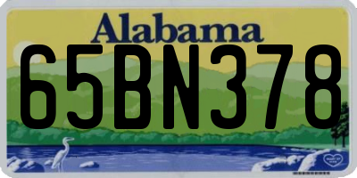 AL license plate 65BN378