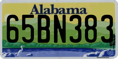 AL license plate 65BN383