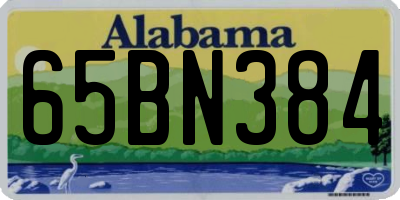 AL license plate 65BN384