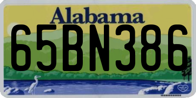 AL license plate 65BN386