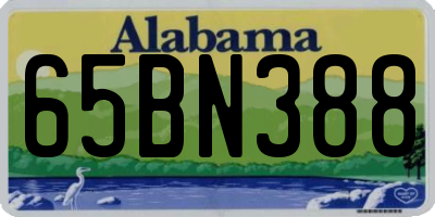AL license plate 65BN388
