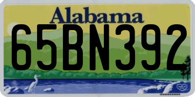 AL license plate 65BN392