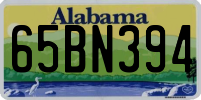 AL license plate 65BN394