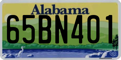 AL license plate 65BN401