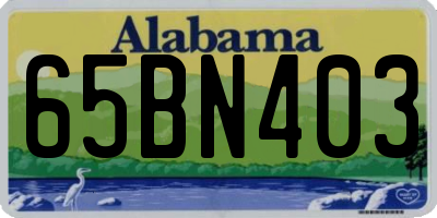 AL license plate 65BN403