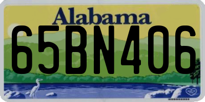 AL license plate 65BN406