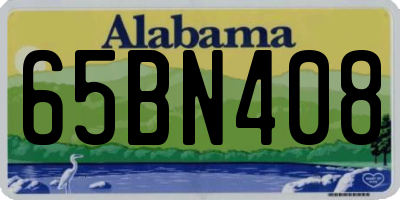 AL license plate 65BN408