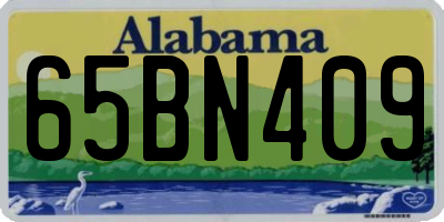 AL license plate 65BN409