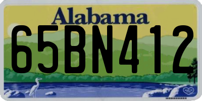 AL license plate 65BN412