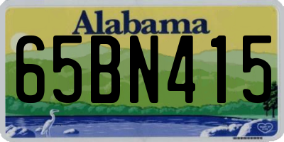 AL license plate 65BN415