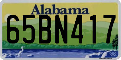 AL license plate 65BN417