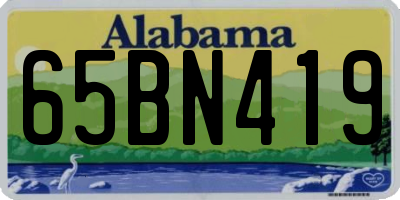 AL license plate 65BN419