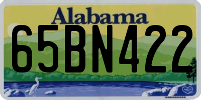 AL license plate 65BN422