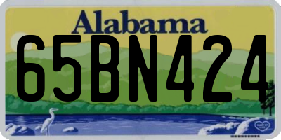 AL license plate 65BN424