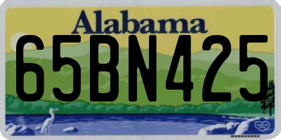 AL license plate 65BN425