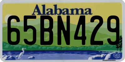 AL license plate 65BN429