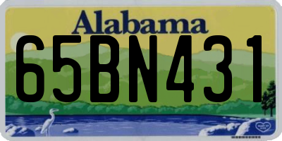 AL license plate 65BN431