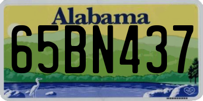 AL license plate 65BN437