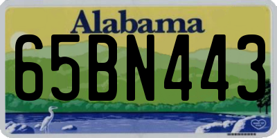 AL license plate 65BN443