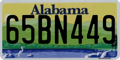 AL license plate 65BN449