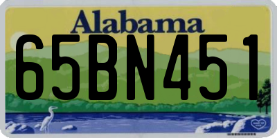 AL license plate 65BN451