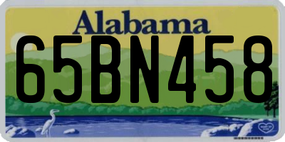 AL license plate 65BN458