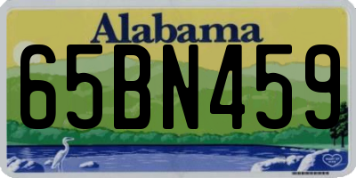 AL license plate 65BN459