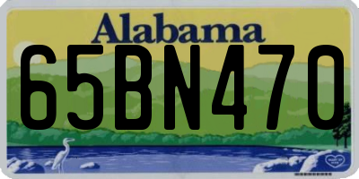 AL license plate 65BN470