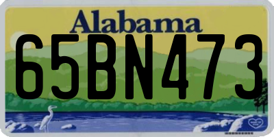 AL license plate 65BN473