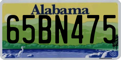 AL license plate 65BN475