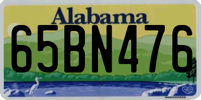 AL license plate 65BN476