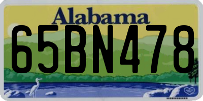AL license plate 65BN478