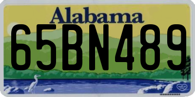AL license plate 65BN489