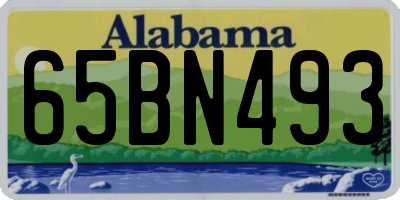 AL license plate 65BN493