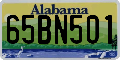 AL license plate 65BN501