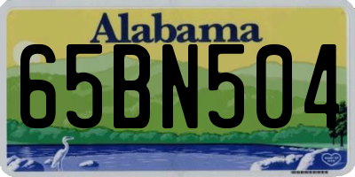 AL license plate 65BN504