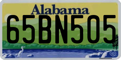 AL license plate 65BN505