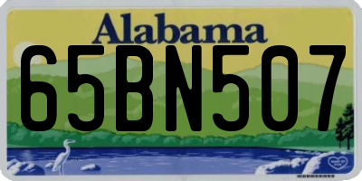 AL license plate 65BN507