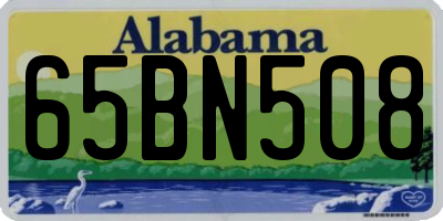 AL license plate 65BN508