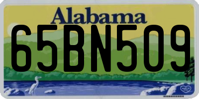 AL license plate 65BN509