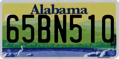 AL license plate 65BN510