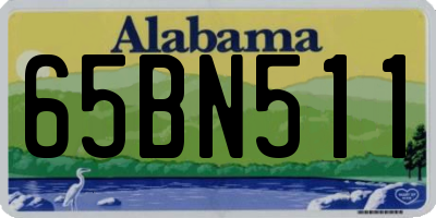 AL license plate 65BN511