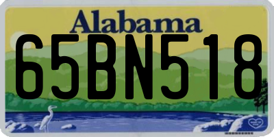 AL license plate 65BN518