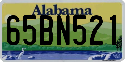 AL license plate 65BN521