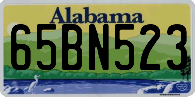 AL license plate 65BN523