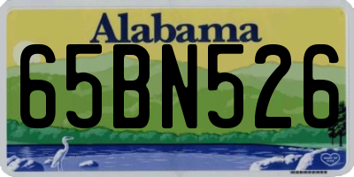 AL license plate 65BN526