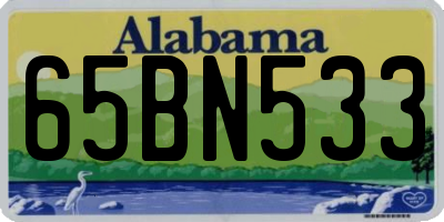 AL license plate 65BN533