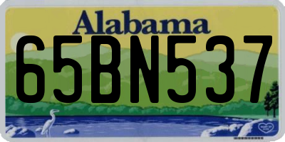 AL license plate 65BN537