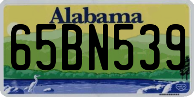 AL license plate 65BN539