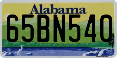 AL license plate 65BN540
